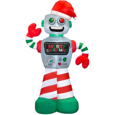 Holidayana 6 Foot Tall Giant Inflatable Winter Holiday Robot Yard Decoration