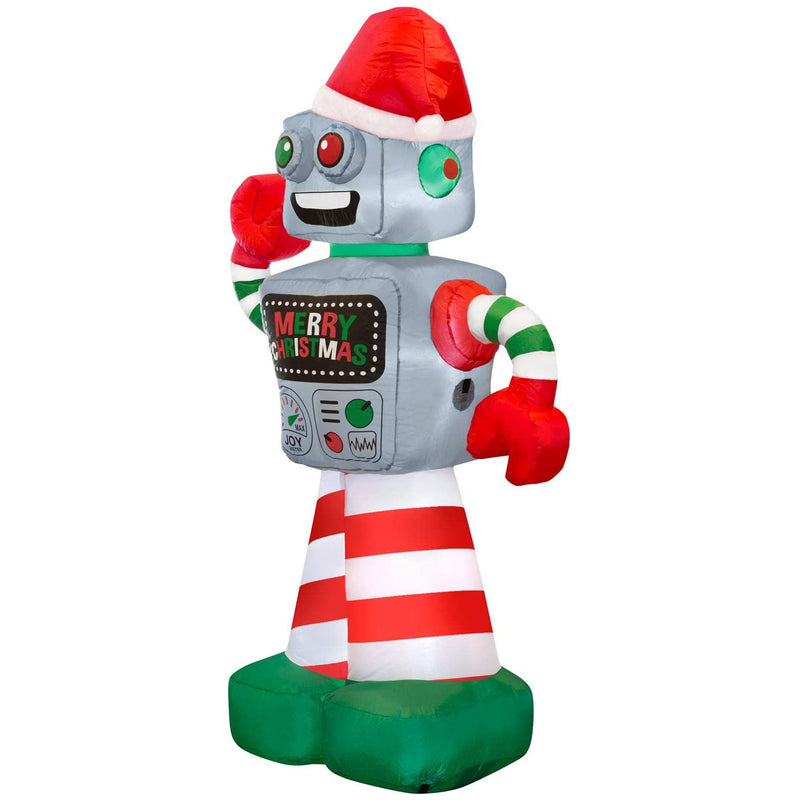 Holidayana 6 Foot Tall Giant Inflatable Winter Holiday Robot Yard Decoration