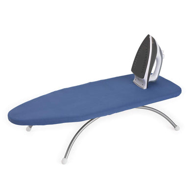 Homz Large 36" Long Premium Steel Unique Anywhere Countertop Ironing Board, Blue