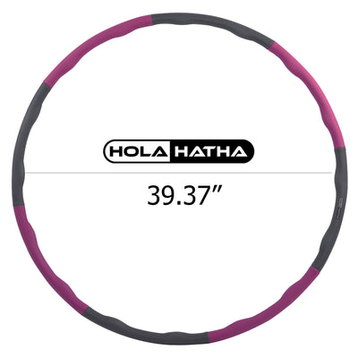 HolaHatha 6 Piece Weighted Fitness Hula Hoop for Home Workouts and Toning (Used)