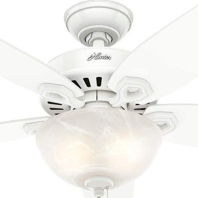 Hunter Builder 42" Indoor Home Ceiling Fan w/ LED Light and Pull Chain, White