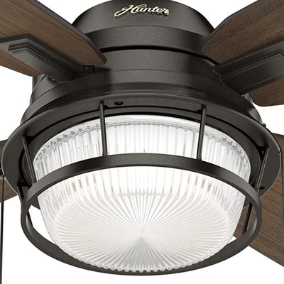 Hunter Ocala 52 Inch Indoor/Outdoor Ceiling Fan w/ LED Light, Noble Bronze