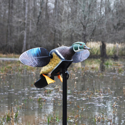 MOJO Outdoors Elite Series Woody Hunting Duck Decoy with Support Pole (2 Pack)