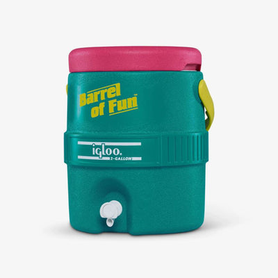 Igloo Special Edition Retro 2 Gallon Barrel of Fun Insulated Jug, Multicolor
