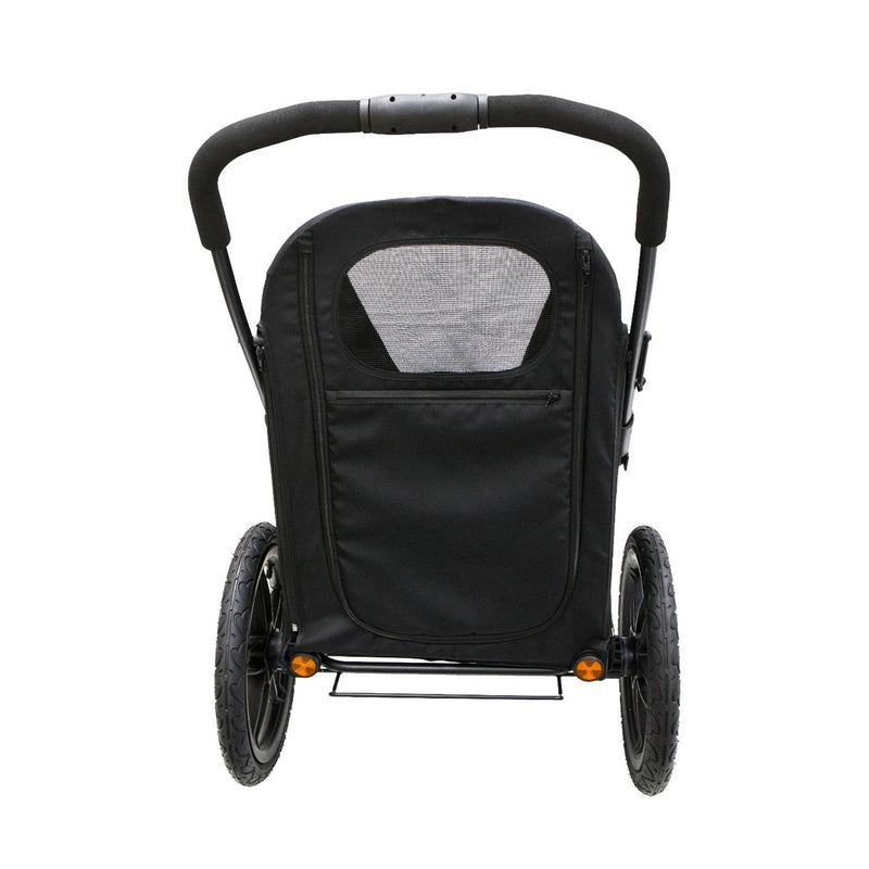 Petique Pet Mobile Breeze Jogger Stroller Cart with Mesh Windows for Dogs, Black