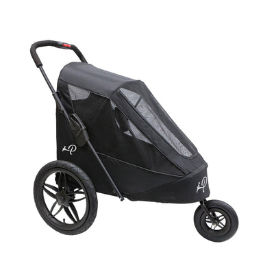 Petique Pet Mobile Breeze Jogger Stroller Cart with Mesh Windows for Dogs, Black - VMInnovations