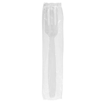 Karat 7 Inch White Plastic Wrapped Heavyweight Disposable Forks (Pack of 1,000)