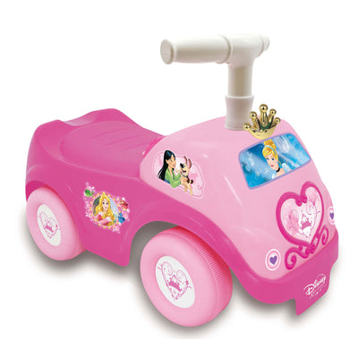 Kiddieland Disney Princess Lights N' Sound Battery Activity Ride On Push Car Toy