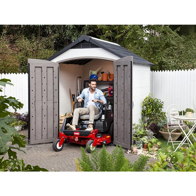 Keter 240536 Montfort 7 x 7.5 Feet Outdoor Storage Shed with Extreme Weather Kit