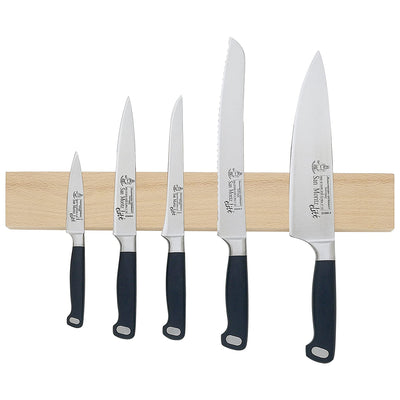 Messermeister Magnetic Knife Holder Strip for Kitchens, 16.75 Inch, Beechwood