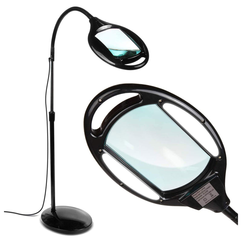 Brightech Lightview Pro LED Magnifying Flexible Adjustable Floor Lamp, Black