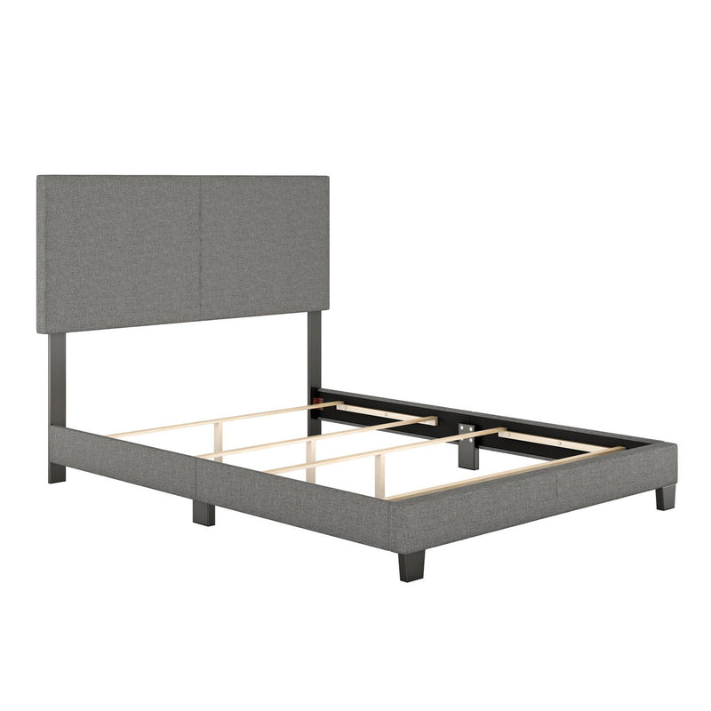 Boyd Sleep Montana Upholstered Queen Bed Frame Foundation and Headboard, Grey