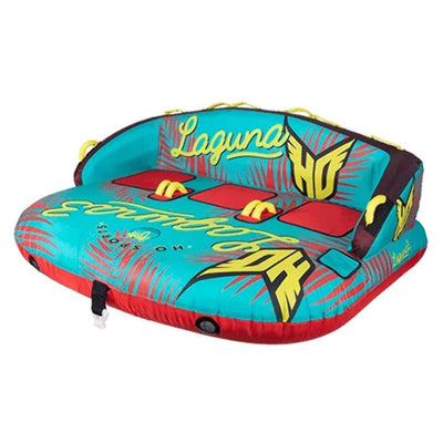 HO Sports Laguna 3-Person Multi-Directional Ride-On Towable Tube with Attachments