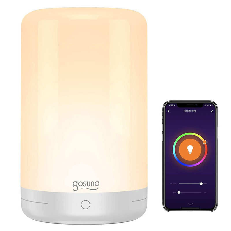 Gosund LB3 WiFi Smart Table Lamp with Dimmable, Color Changing LED Light compatible with Alexa