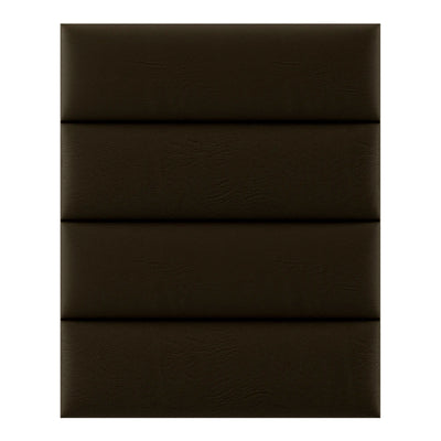 Vant 39 x 46 Inch Wall Panels, Vintage Leather Saddle Brown (4 Pack) (Open Box)