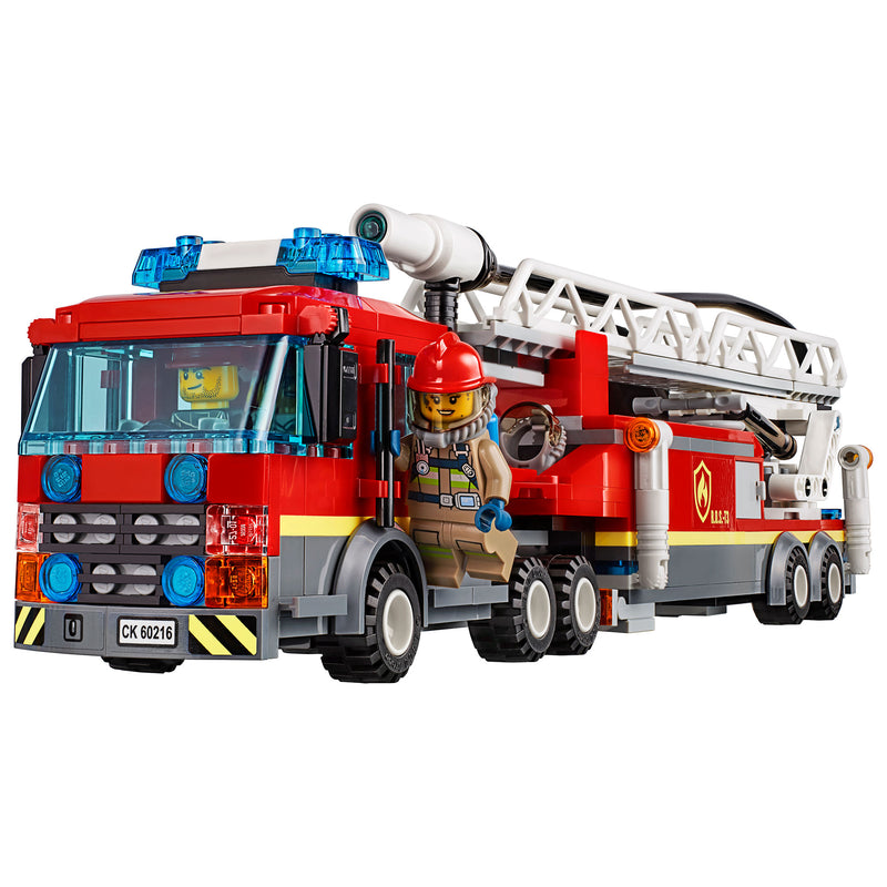LEGO City 60216 Downtown Fire Brigade Block Building Kit with 7 Minifigures