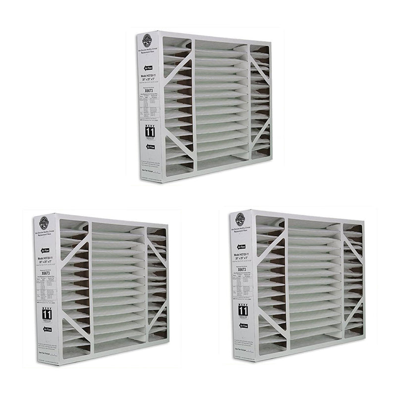 Lennox X6673 Healthy Climate Air Purifier 20x25x5 Inch MERV 11 Filter (3 Pack)