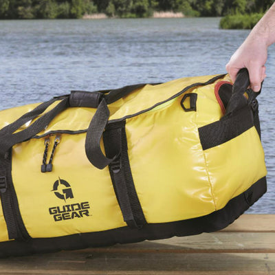 Guide Gear Heavy Duty Large Nylon Duffle Dry Bag for Boating and Camping, Yellow