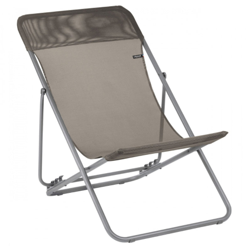 Lafuma Maxi Transat Folding Steel Mesh Sling Chair, Graphite (2 Pack) (Open Box)