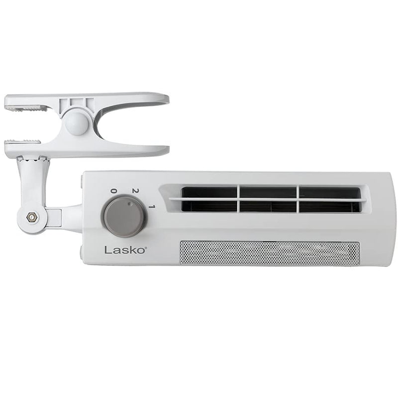 Lasko 2-Speed Clip Stik Clamp On Ultra Slim Adjustable Desk Cooling Fan, White