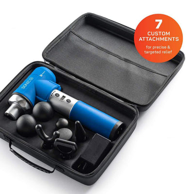 Lifepro LPSNCLXBLU Sonic LX Professional Percussion Massage Gun w/ 7 Attachments