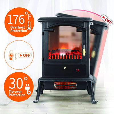 1500 W Portable 3 Sided Electric Infrared Quartz Stove Heater, Indoor (Used)