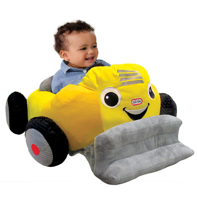 Little Tikes Digger Dump Truck Plush Car Baby Toddler Lounger Seat, Yellow Truck