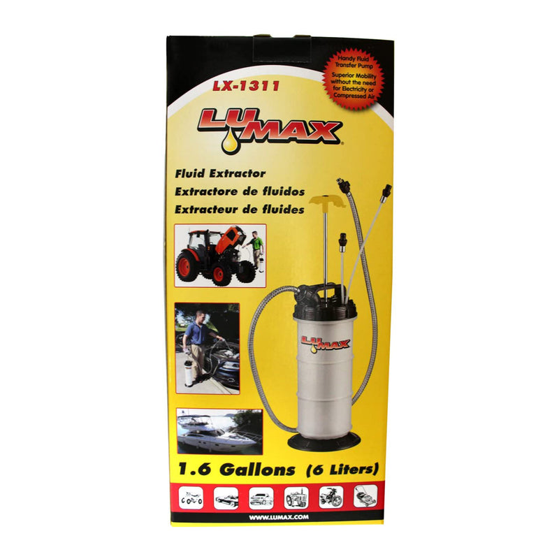 Lumax LX-1311 1.6 Gallon Manual Fluid Extractor for Engine Oil and Gear Oil