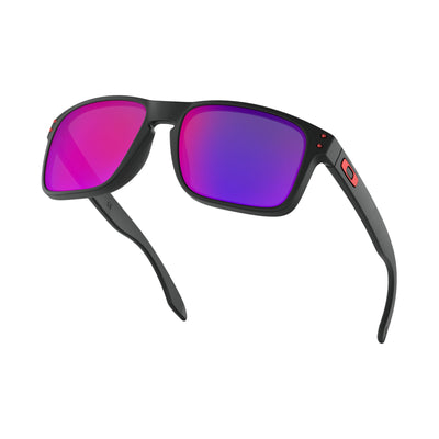 Oakley OO9102-36 Classic Holbrook Sunglasses, Matte Black/Positive Red Iridium