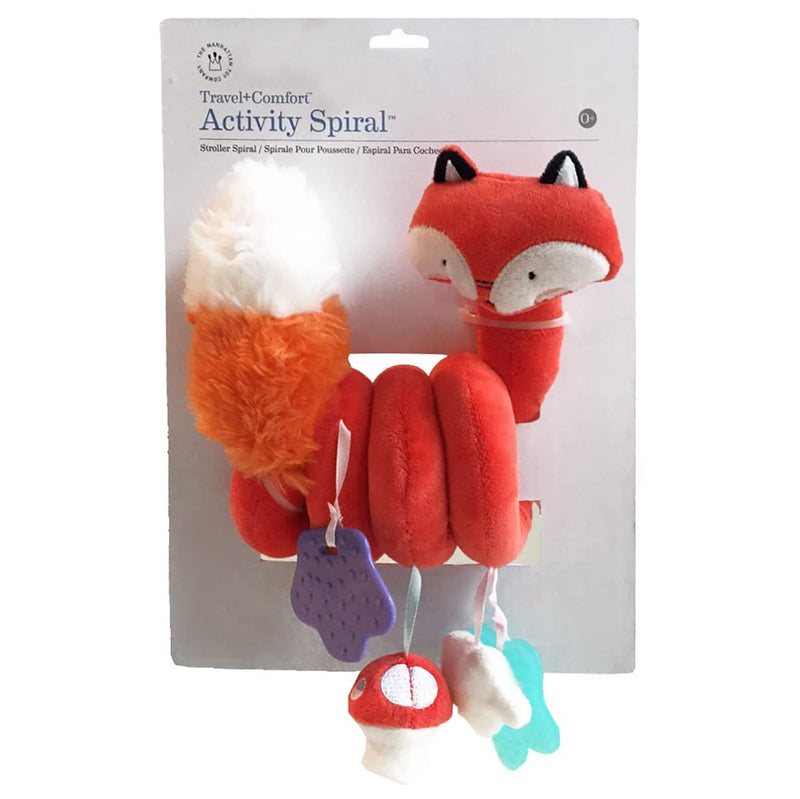 Manhattan Toy Travel Comfort Stuffed Fox Spiral Baby Toy Attaches to Travel Gear