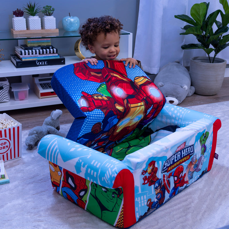 Marshmallow Furniture 2-in-1 Flip Open Couch Bed Furniture, Marvel Super Heroes