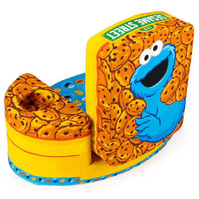 Marshmallow Furniture Flip-See-Do Comfy Foam Toddler Kid's Chair, Cookie Monster - VMInnovations