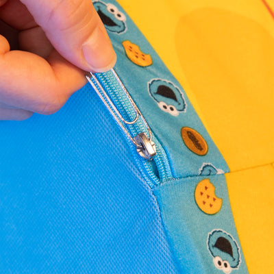 Marshmallow Furniture Flip-See-Do Comfy Foam Toddler Kid's Chair, Cookie Monster - VMInnovations