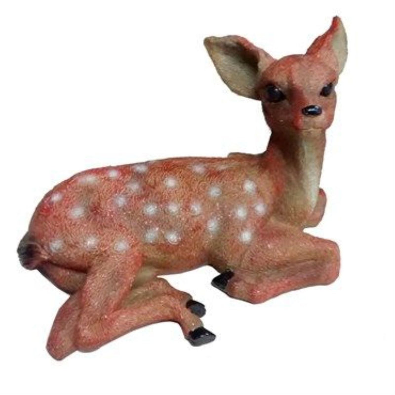 Michael Carr Designs Polyresin Brown/White Deer Outdoor Garden Figurine, Small