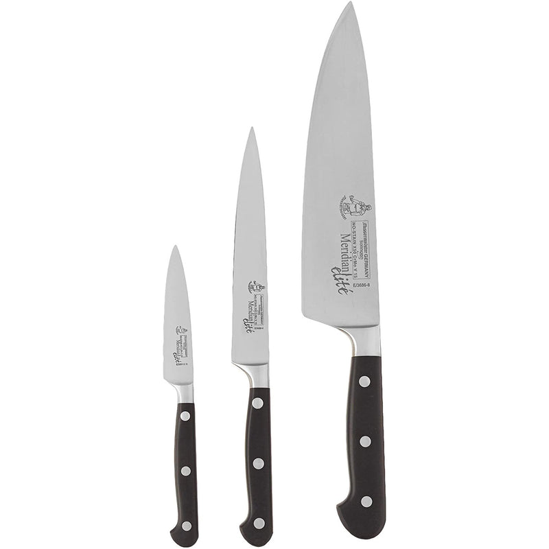 Messermeister Meridian Elite Professional Sharp 3 Piece Kitchen Knife Set Trio