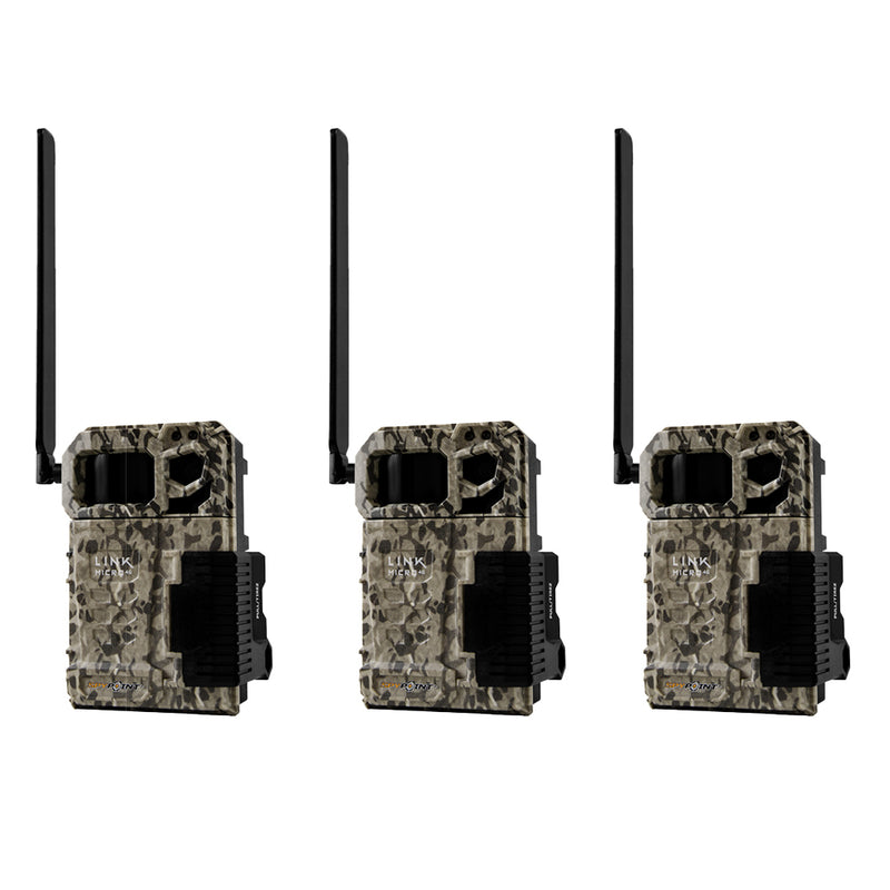 SPYPOINT LINK MICRO Verizon 4G Cellular Hunting Trail Game Cameras (3 Pack)
