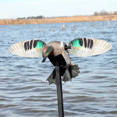 Mojo Outdoors Elite Series Green Wing Teal Spinning Wing Duck Decoy with Pole