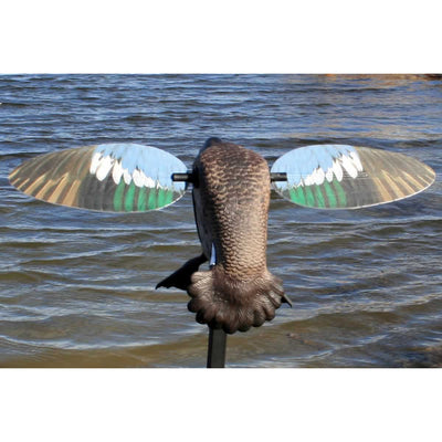 Mojo Outdoors Elite Series Blue Wing Teal Spinning Wing Duck Decoy with Pole