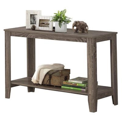 Monarch Specialties Contemporary Accent Rectangular Side End Table, Dark Taupe
