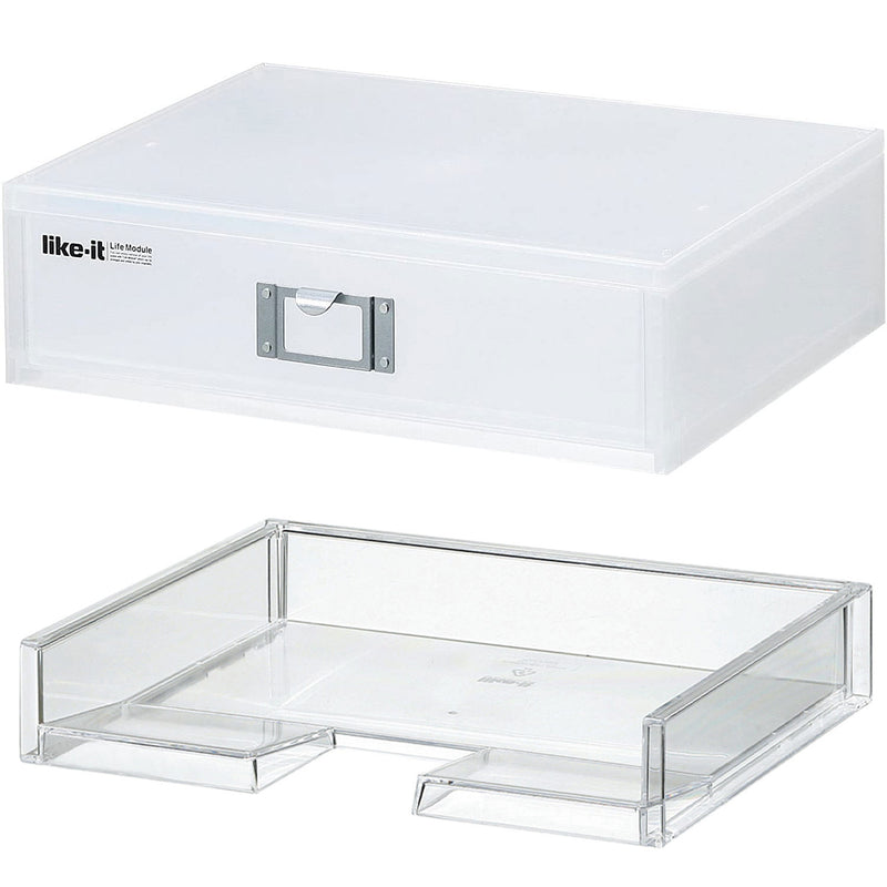 Like-It Home/Office Desk Stackable Storage Drawer Organizer and A4 File Tray