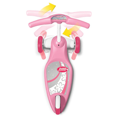 Radio Flyer My 1st Scooter 3 Wheel Sport Kid Scooter, Pink Sparkle (Used)