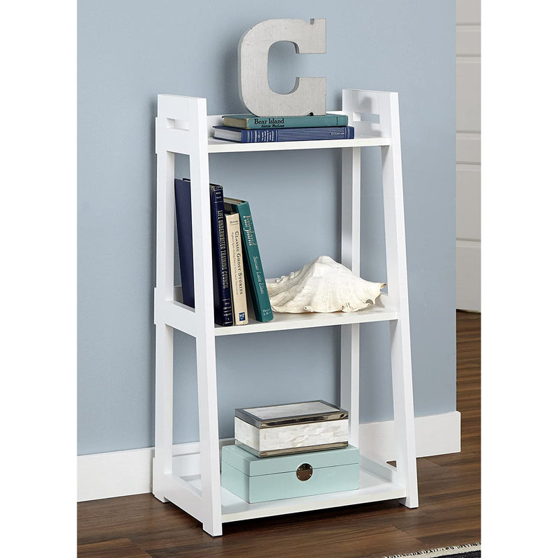 ClosetMaid Narrow 3 Tier Ladder Bookshelf Organizer Storage Shelving Unit, White