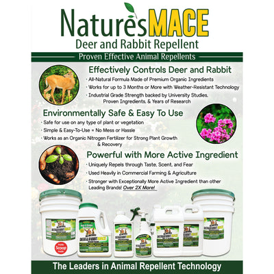 Nature's Mace 40 Oz Deer/Rabbit Repellent Animal Deterrent Concentrate Solution