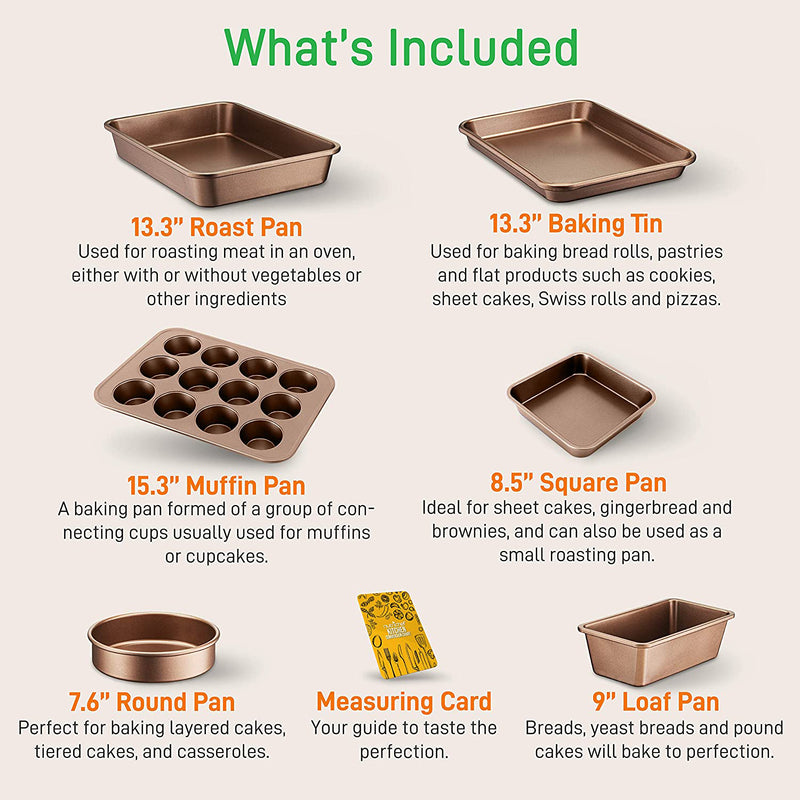 NutriChef 20 Piece Nonstick Kitchen Cookware Pots & Pans Set, Bronze (4 Pack) - VMInnovations