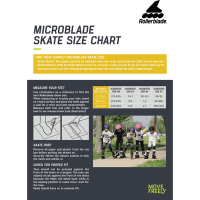 Rollerblade USA Microblade Girls Adjustable Fitness Inline Skate, Medium, Pink