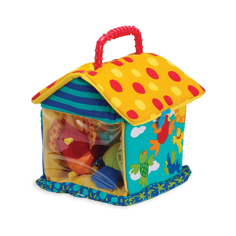 Manhattan Toy Put and Peek Soft Interactive Birdhouse with 4 Colorful Birds