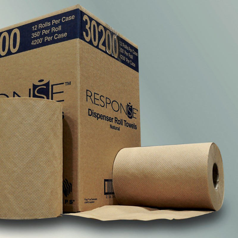 NPS Response Recycled Natural Hardwound Paper Towel Roll Dispenser (Case of 24)