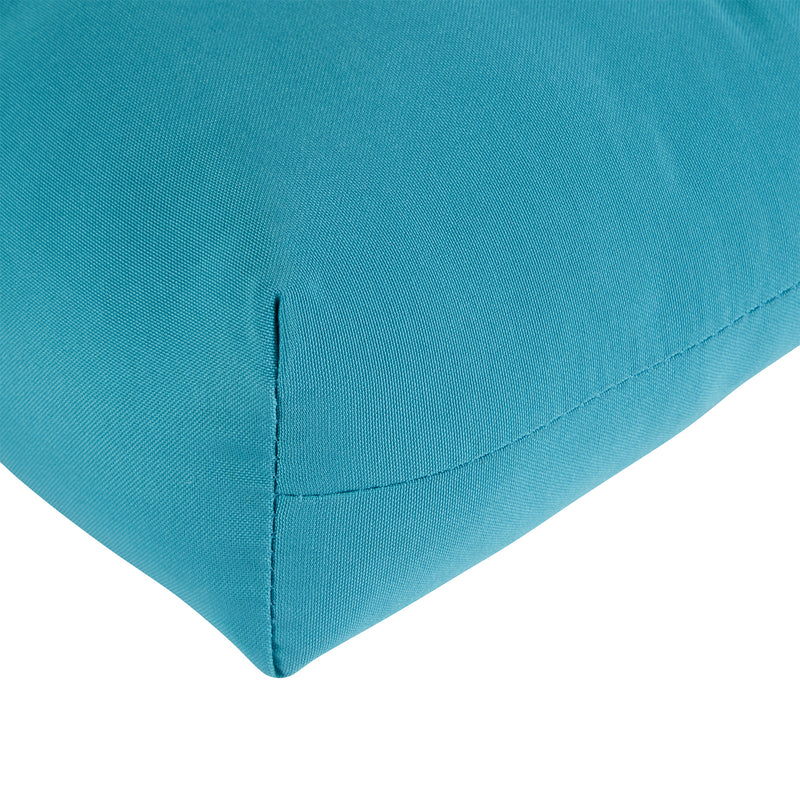 Greendale Home Fashions 20 Inch Square Outdoor Seat Cushion (Set of 2), Teal