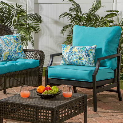 Greendale Home Fashions Deep Seat Outdoor Furniture Chair Cushion Set (Used)