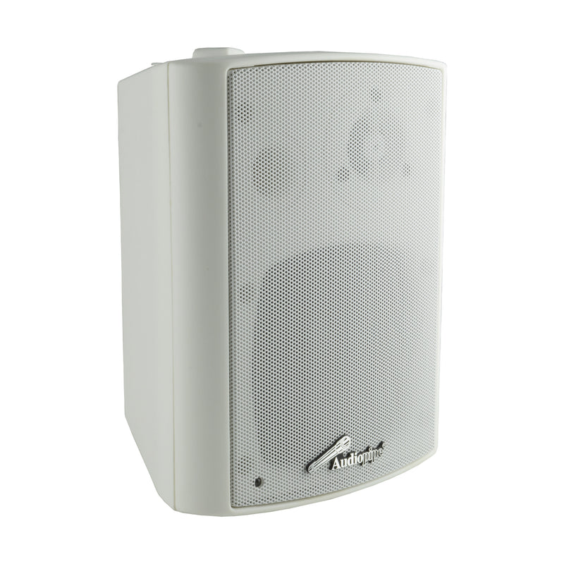 Audiopipe 4-Inch Indoor/Outdoor Weatherproof Loudspeakers, Pair, White (4 Pack)